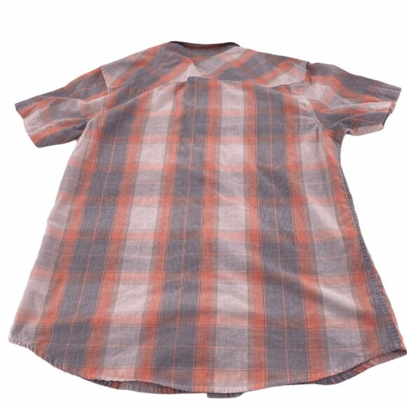 Levis Strauss Mens Shirt Size L Short Sleeve Button Up Collared Plaid Pearl Snap - Picture 3 of 5